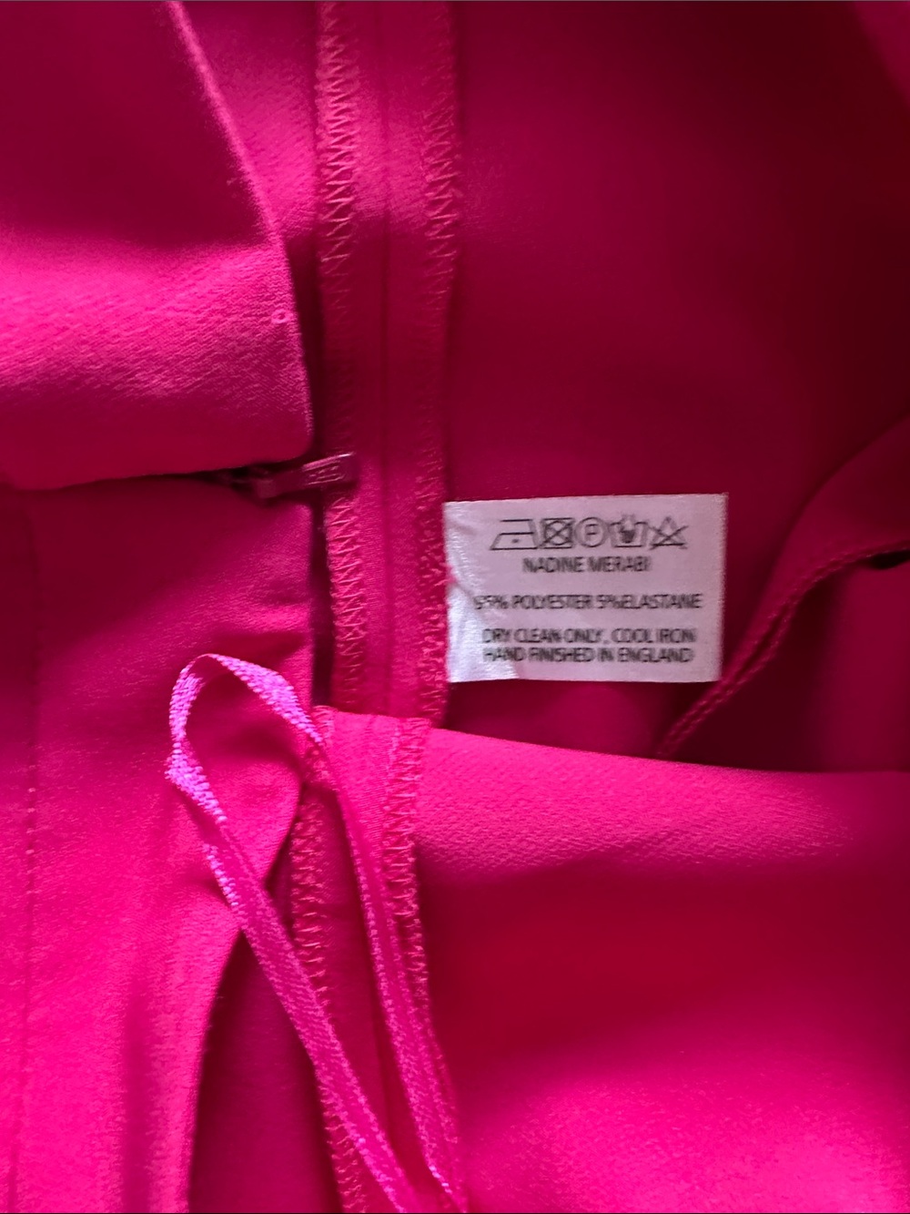 NADINE MERABI Hot Pink Wide-Leg High-Waist Pants - Picture 4 of 5